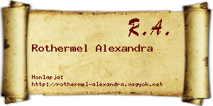 Rothermel Alexandra névjegykártya