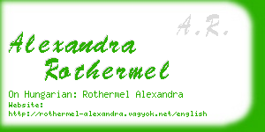 alexandra rothermel business card